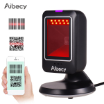 Aibecy 1D 2D QR v&ouml;&ouml;tkoodi skanner USB-lugeja laud k&auml;ed-vabad supermarketi jaoks must