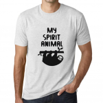 ULTRABASIC &ndash; Homme T-s&auml;rk Graphique Sloth Is My Spirit Animal XS valge suitsuv&auml;rv