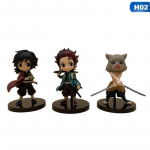 3 tk Demon Slayer Kimetsu No Yaiba Figuuri Q Posket Kamado Tanjirou Kamado Nezuko Agatsuma figuurim&auml;nguasi 3Pcs-H01.