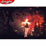 T&auml;ispuurimise &uuml;mmargune teemantmaaling Teemantkunst tikandid Kodukaunistus mosaiik k&auml;sitsi valmistatud kingitus 20X30CM