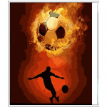 Maalimine numbrite j&auml;rgi 40x50 Lahe poiss ja jalgpall Figuur L&otilde;uend Pulmakaunistus Kunstpilt Kingitus 40x50cm no frame