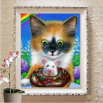 T&auml;isruudu puur Teemantmaaling 5D maastiku DIY Teemanttikandid S&uuml;damemosaiik Pilt Kodukaunistuse komplektid Full Round (20X30CM)