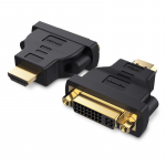 Ventilatsiooni DVI-HDMI-adapter Kahesuunaline DVI D 24+1 isa-HDMI-kaabli &uuml;henduspistik projektori jaoks HDMI-DVI-ks HDMI Male to DVI Female must