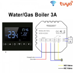 Termostaat TuYa Smart WiFi termostaat vee/elektri p&otilde;randak&uuml;te vee/gaasikatel temperatuuri regulaator wifi gas boiler/water valge