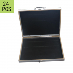 Kvaliteetne 3-v&auml;rviline t&uuml;hi puidust kast lauan&otilde;ude kinkekarp Kuldkarp mahutab 24 v&otilde;i 16 t&uuml;kki s&ouml;&ouml;gin&otilde;ude komplekti box for 24pcs h&otilde;be