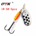 FTK 1-5PCS Mepps Fishing Spinner Erinevat v&auml;rvi bassi landid Size 1-5-5pcs