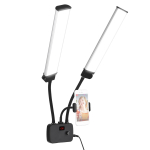 Paindlik kahe k&auml;ega LED-t&auml;itevalgusti kahev&auml;rviline h&auml;mardatav ilu-LED-videovalgustid 3200K-4500K-5600K 3 EU Plug white