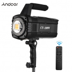 Andoer CY-100W 100W COB Studio LED videovalgusti fotovalgusti kahev&auml;rviline 3000-6000K h&auml;mardatav EU Plug must