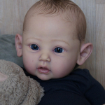 BZDOLL 60 cm 3D-kunstnukk veresoonte nahaga, pehme silikoonist Reborn Baby Boy t&uuml;drukule Realistlik 24-tolline maalitud juustega v&auml;ikelaps 60cm 3D-paint Skin Doll