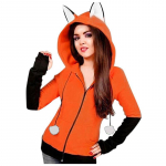 Cosplay k&otilde;rvad kapuuts Oranž kampsunid pl&uuml;&uuml;sist palliga kaunistus jakk Halloween Cosplay naiste uued &uuml;ler&otilde;ivad S oranž