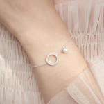 Anenjery naiste moeehted Simple Micro Pave Circle K&auml;ev&otilde;ru naistele Cubic Zirconia Pearl Chain K&auml;ev&otilde;ru Pulseras 16cm add 4cm