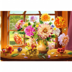 5D DIY Teemantmaal Ilusad potililled Teemanttikandid Ristpistes Komplekt t&auml;iskivist mosaiigist kodukaunistus Round 20x30cm