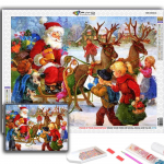 5D DIY Teemantmaal Ristpistega j&otilde;ulupuu J&otilde;uluvana Lumemees Teemanttikandid Mosaiik Seinakunst Kodukaunistus Full Round 20X30CM