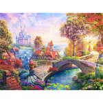 5D t&auml;isteemantmaalimise maastik mosaiik-teemanttikandiga meisterdamise seinamaalingud Full Round 20x30CM