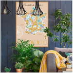 Les Tr&eacute;sors De Lily [A3657] - Plakat / kriimustusplakat  Prantsusmaa kaart  - 73x52 cm mitmev&auml;rviline