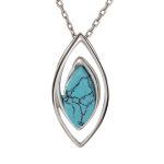 Les Tr&eacute;sors De Lily [R5609] &ndash; k&auml;sit&ouml;&ouml;h&otilde;be ripats 'Meghan' t&uuml;rkiissinine h&otilde;be (roodiumiga kaetud) - 19x8mm t&uuml;rkiissinine