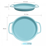 &Uuml;mmargune koogivorm Kergesti eemaldatav Kergesti puhastatav roostevabast terasest r&otilde;ngas koogi silikoonist k&uuml;psetusvorm sinine