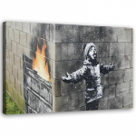 L&otilde;uenditr&uuml;kk Banksy Mural Boy 60x40 hall v&auml;rv