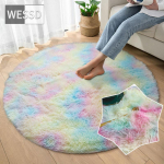 Armas Rainbow Plush vaip, &uuml;mmargune t&uuml;drukute toale Armas pehme karvase juuksevaip magamistoale lastetoale M&auml;ngumatt Roomamismatt Libisemiskindel Diameter 200cm