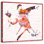 L&otilde;uenditr&uuml;kk Banksy Flower Thrower 30x30 oranž