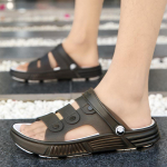 Suvised meeste sandaalid ja sussid Paksu tallaga želee kahe kandmisega rannasandaalid 40 must