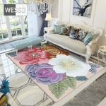 3D-roosa ja lilla lillevaip elu- ja magamistuppa 120x160cm 1pcs