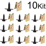 Auto kere alusaluse kiiruskinnitused kuuskantkruvid mutrid &scaron;assii seibid klambrid BMW E28 E34 E39 E60 E61 520d 530d 535d jaoks 2005 - 2017 10KIT