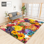 V&auml;rviline lilleline 3D elutoa vaip k&uuml;lglaud vaip Flower Blossom p&otilde;randamatt Magamistoa sisekujundus siseukse matt vaip 160x200cm 1pcs