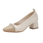 WTEMPO naiste kandilise varbaga k&otilde;rged kontsad Gentle Pearl Color Sobivad retro- ja mitmek&uuml;lgsed Elegantsed ja moodsad paksud kontsad pehme tallaga mugavad kingad 35 roheline