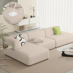 Veekindel diivanikate &uuml;hev&auml;rvilised elastsed nurgadiivanikatted elutoa sisekujunduseks 1/2/3/4 -istmega L-kujuline diivan tugitool 4 Seater 235-300cm valkjas v&auml;rv