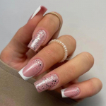24 tk/komplekt Quick Nails valge prantsuse h&otilde;bedane kunstnaelad kleebis kantav veekindel manik&uuml;&uuml;r viimistletud k&uuml;&uuml;ned