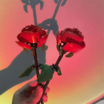 Roosilillekimp Ehitusklotsid Linn Romantiline Komplekt S&otilde;brap&auml;eva Kingitused Kokkupanek Klotsid M&auml;nguasjad T&uuml;drukutele Poistele