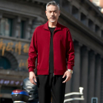 Suur meeste spordi&uuml;likond kevad- ja s&uuml;gisene kaheosaline vabaaja komplekt, puhas puuvillane XXXXXL punane