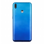 Huawei Y7 Prime Y7 2019 aku tagak&uuml;lje jaoks Y7 Pro 2019 jaoks tagumise tagaukse korpus koos kaamera objektiiviga Blue With Hole