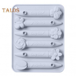 Pliiatsivormi kuumakindel puhas, lihtsalt korduvkasutatav, praktiline 6 pakendis mesilased, liblikad, v&auml;rvipliiatsiga vorm pagarit&ouml;&ouml;stusele sinine