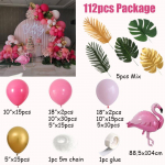 112 tk troopiline Hawaii &otilde;hupall Garland Arch Kit Baby Shower Pulma Suvepidu Flamingo &Otilde;hupallid S&uuml;nnip&auml;evakaunistus 112pcs
