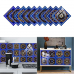 10 tk DIY sinised mandala seinakleebised tellise imitatsioon magamistoa kaunistus veekindel isekleepuv plaat tapeet k&ouml;&ouml;gikapi sisekujundus 10cm&times;10cm&times;10pcs