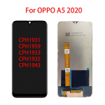 LCD-ekraan Oppo A5 2020 jaoks LCD-ekraan Puuteekraan Digitaator T&auml;ielik komplekt Asendus must