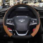 for Chery Tiggo 2 2 Pro3 3X 5 5X 7 7Pro 8 8Pro Car Steering Wheel Cover 9 Colors PU Leather Non-slip Auto D shape Black black