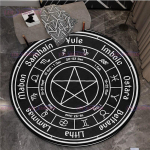 Satanic Goat gooti punk Pentagram &uuml;mmargune vaip libisemiskindel uksematt p&otilde;rand &otilde;udus kuradi vaip elutoa matid n&otilde;ia &uuml;mmargune vaip 120cm