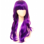 70 cm pikk lokkis parukas Cosplay Danganronpa V3: Killing Harmony Shirogane Tsumugi kost&uuml;&uuml;m Dangan Ronpa kuumakindlate juustega naiste parukas 67-70cm sinine