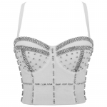 2024 Moodne karnevalipidu Klubi Lava DJ-i vest L&uuml;hike ballikleit Seksikas L&auml;ikiv teemant &Ouml;&ouml;klubi Rave Rinnahoidja Camisole Tanktop 34