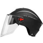 Mootorrattakiiver avatud n&auml;oga Mootorrattakiiver Elektriline ohutus topeltklaasiga kiiver Motocross Moto Casque Anti Glare Casco Para must