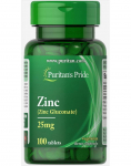 Puritan's Pride Zinc 25 mg - 100 tab 1 Unit