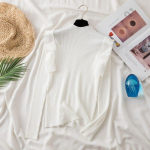 S&uuml;gistalvised pikkade varrukatega pulloverid Slim Fit alumised topid Moodsad &uuml;hev&auml;rvilised kampsunid Naiste silmkoelised riided 28805 One Size roosa punane v&auml;rv