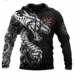 Kevads&uuml;gisene draakoni ja tiigri t&auml;toveeringud 3D Prindiga Unisex Deluxe Hoodie Meeste dressipluus T&auml;navar&otilde;ivad Pullover vabaaja jope dressikas M