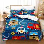 3D Engineering auto voodipesu komplekt lastetoa tekikott padjap&uuml;&uuml;r 2/3 puhkusekingitus AU140 * 210 t&auml;issuuruses kiiresti kuivav pehme kodutekstiil Baby 100x135cm