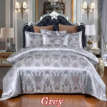 Luksuslik siidist žakaarkangast tekikott ja padjavarraste komplekt Lohjakate &uuml;heinimesevoodiga, kaheinimesevoodi, kaheinimesevoodi, Queen-suurusega tekikott 140*210cm 2Pcs hall