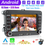 7-tolline 2Din Android GPS-auto multimeediumipleier Volkswagen Golf Polo Tiguan Passat b7 b6/SEAT Leon/Skoda Octavia 1+32GB jaoks