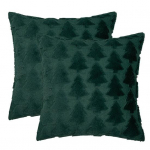 2 tk. Padjap&uuml;&uuml;r, mida on lihtne puhastada j&otilde;ulude pl&uuml;&uuml;sist padjap&uuml;&uuml;r, j&otilde;ulupuu mustriga padjap&uuml;&uuml;r ruumi pidulikuks sisekujunduseks 45x45cm 2pcs valge